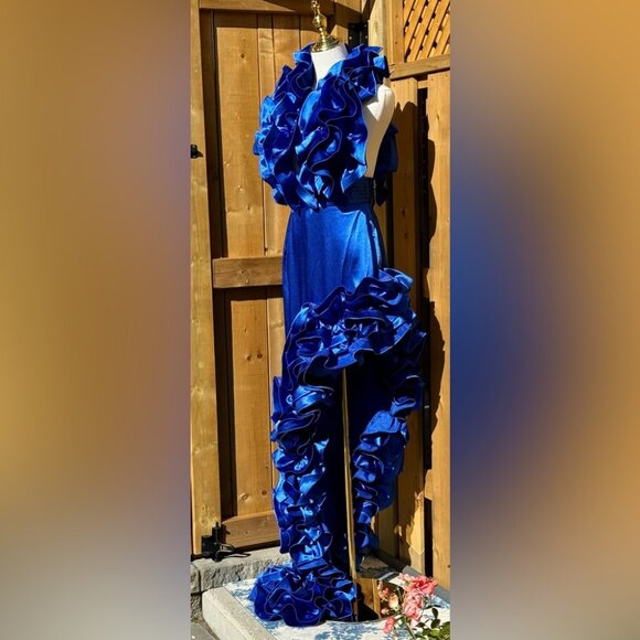 🆕 BRONX & BANCO 🧿 NWOT Aurora Cobalt Blue Gown, Sz XL / US 10 - Picture 9 of 16
